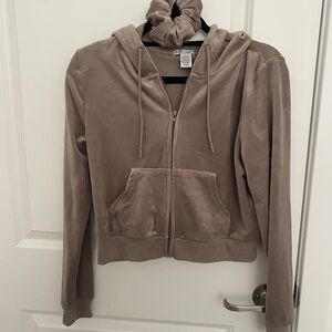 Super Soft Cropped Zip Up Hoodie